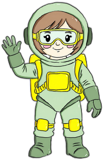 Orbi — maskot astronot GRAFENA